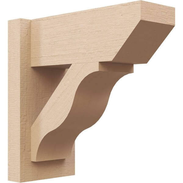 Ekena Millwork 5 1/2-in W x 12-in D x 12-in H Funston Slat Rough Cedar Woodgrain TimberThane Outlooker, Primed Tan OUTUR055X12X12FST24RCPR - main